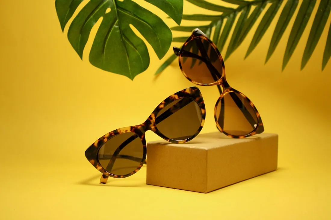 Two tortoiseshell frames with a leather case